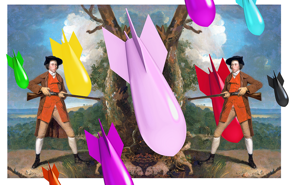 Gestalten Contemporary collage an unexploded jeff koons in a landscape by thomas robson image